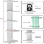 Homaterial 5 Tiers Floating Shelves with Built-in Lights, White - Image 3