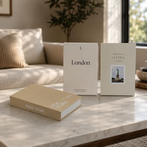 3 PCS Faux Decorative Books for Home Decor-Coffee Table Books Decor-Aesthetic Fake/Faux Books (NEW YORK London Living) - Image 3