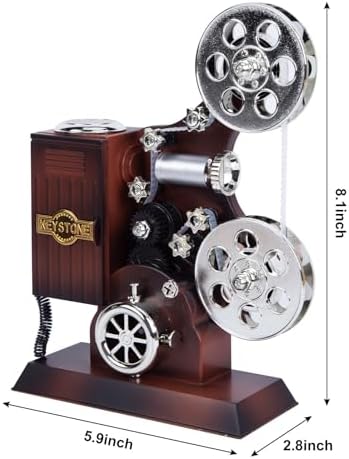POPGIFTS Movie Projector Music Box, Mini Antique Vintage Music Box Plays - Image 3