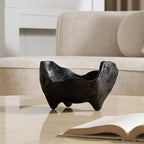 DN DECONATION Oak Wood Black Decorative Bowl, 9.25x5.51 Inch Small Bowl - Image 5