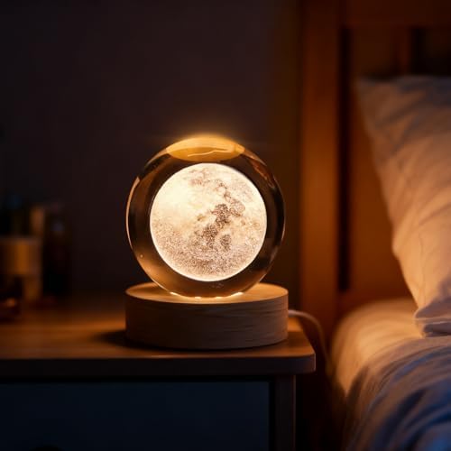 3D Moon Crystal Ball 2.4in Universe Gifts for Space Enthusiasts - Image 6