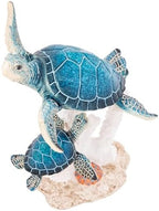 Sea Turtle Decor Figurine Blue Turtles Swimming on Coral Reef Base Beach House Coastal Decor - Image 7
