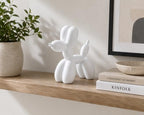 4 Inch Matte White Balloon Dog Sculpture - Image 2