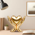 Home Mantel Decor Accents, Minimalist Heart Decoration and Accessories, Living Room, Office, Dining Table, TV Stand, Library Peace Sign Hand Sculpture, Coffee Shelf Ornament (Large) - Image 6