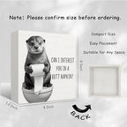 Funny Otter Bathroom Decor - Otter Gifts Wooden Box Sign, Funny Bathroom Decor, Otter Gifts for Otter Lovers, 8 X 8 Inches - Image 2