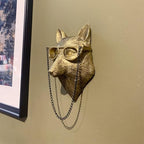 GUASDIE Animal Heads Wall Decor, Faux Deer Head Mount, Animal Sculptures Wall Decor, Resin Animal Head Wall Hanging Decoration for Living Room Bedroom Kitchen Gift,Fox - Image 4