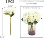 Kimura's Cabin 6Pcs Fake White Hydrangea Artificial Flowers Silk Hydrangeas - Image 2
