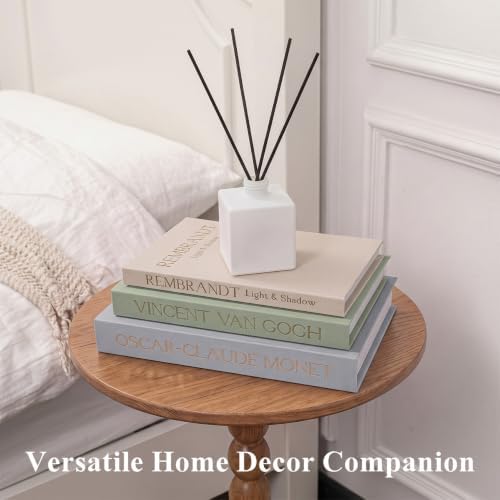 Emibele 3 Pack Fake Linen Book Storage Boxes Modern Home Shelf Table Decor - Image 5