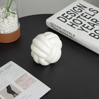 Small Ceramic Knot Decor, Chain Link Decor, Coffee Table Decor, Book Shelf Decor, Entry Table Decor, Aesthetic Minimalist Decorative Objects for Modern Home Living Room, Desk Decor for Office (White) - Image 4