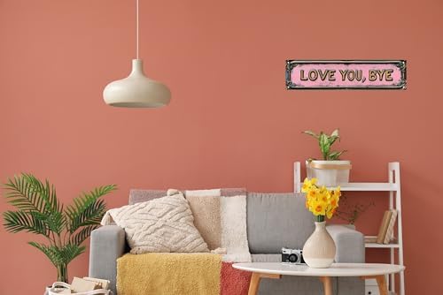 Love You Bye Street Sign Retro Funny Wall Decor Metal Tin Signs Fall Season Horror Theme Inappropriate Humor Bar Home College Dorm Decor 16x4 in - Image 4