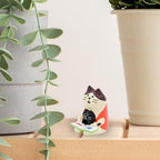 Mevodeata Cute Mini Cat Reading Book Figurine with Small Sofa Resin Figure for Office Home Decor for Cat Lover(Pink Sofa) - Image 7
