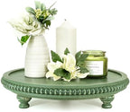 EOSAHR Beaded Round Display Riser for Farmhouse Home Decor, Green by EOSAHR