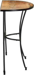 Half Circle Side Table 43.3x15.7x30.3 Inches Solid Mango Wood - Image 4