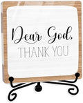 Modern Farmhouse Decor, Home Decor For Living Room, Boho Chic Aesthetic Shelf Decorations, Christian Dear God Acrylic Sign, Farmhouse Entryway Tv Stand Fireplace Coffee Table Decoration (13) by JUSITAKEET
