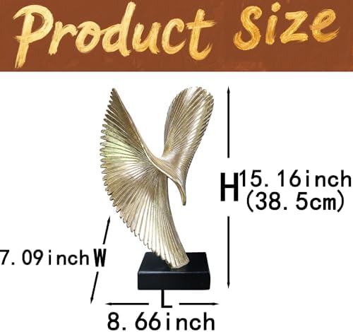 Modern Abstract Eagle Decorative Sculpture, Dining Living Room Desk Decor,Geometric Home Decor Statues,Shelf Top Decor Aesthetics, Coffee Tables or Office Shelves（Golden） - Image 5