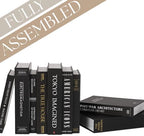 ORITZIO Oversized Set of 9 Faux Books with Hidden Storage (Black), Fashion Books, Coffee Table Accessory, Bookshelf Decor, Home Staging - Image 2