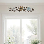 Wesiti Metal Flower Wall Art Decor Vintage Wrought Scroll, Colorful - Image 5