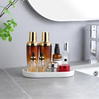 White Round Soap Dispenser Tray - 8'' Ceramic Vanity Tray for Bathroom Decorative, Jewelry Ring Dish, Comestic Holder, Kitchen Sink Countertop Organizer Plate - Image 7
