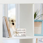 Decorative Books For Home Decor, Rustic Wood Book Stack For Table Decor, Country Roads Take Me Home Decor Books For Living Room Bookshelf, Farmhouse Stacked Books Decor (L21) - Image 4