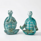 Sea Turtle Decor 2 Pack, 4 Inch Yoga Figurines for Zen Garden Shelf by Unknown