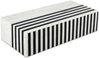 Handicrafts Home Black White Remote Control Box with Lid,10x4.5x2.5 In by HandicraftsHome