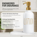 MOMEEMO Bathroom Soap Dispenser Set, White - Image 2