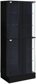 Pemberly Row Wood Curio Cabinet, 63.75" H x 24" W x 14.25" D, MDF and Glass by PEMBERLYROW