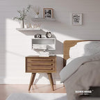 RICHER HOUSE 3-Set Rustic White Floating Shelf, Bathroom Shelf Over Toilet - Image 4