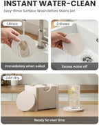 Fluxynara Felt Coasters with Holder, Set of 8 for Drinks, Nordic Slate - Image 7