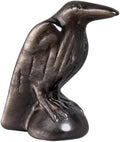 Natural Silver Obsidian Raven Statue,2 Inch Mystical Crow Sculpture Gothic Home Decor, Spiritual Totem Art Healing Crystal Figurine Witchy Altar Decor Dark Academia Collectible by Hguxmcu