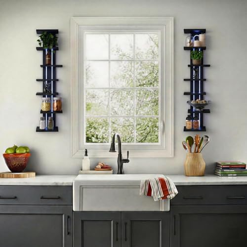 Homaterial 7-Tier Floating Wall Shelves with Lights - Image 2