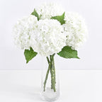 3 Pcs Real Touch Hydrangea Artificial Flowers, 21" Fake Flowers, White by Yastouay
