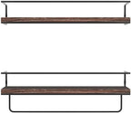 Shario Rustic Wood Floating Shelves - Image 5