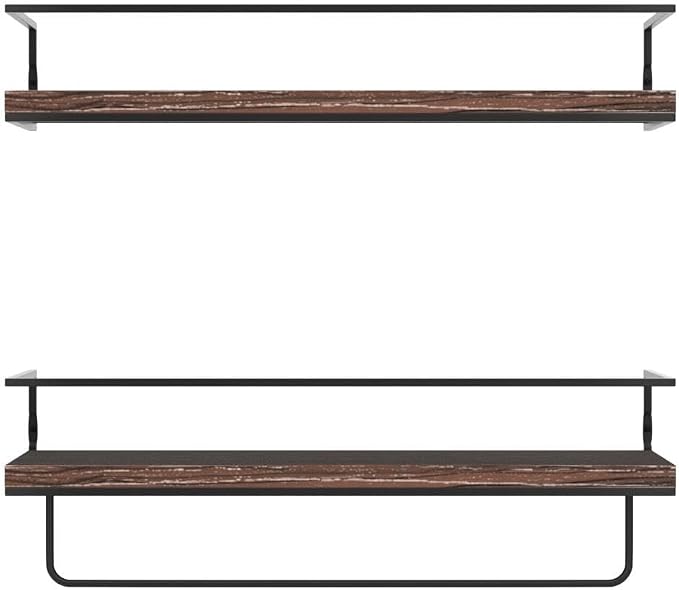 Shario Rustic Wood Floating Shelves - Image 5