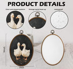 Cottage core Goose Oval Wall Art, Vintage Goose Decor, Waterproof - Image 2