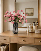 Neutral Pink Chrysanthemums with Vase,fall fakeflowers for inside Decor - Image 6