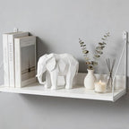 Cynkeyee Resin Elephant Statue Figurine - 4.5 in White Statues Decorations - Image 6