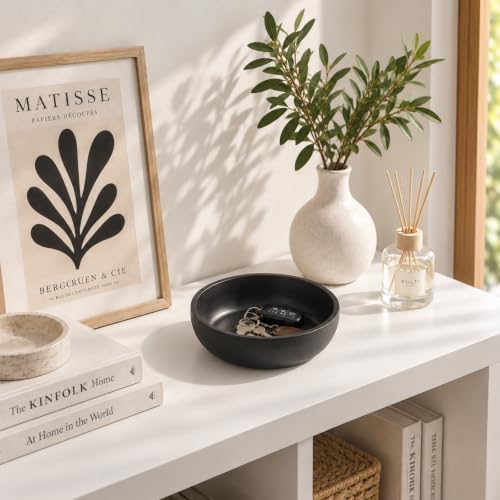 Large Concrete Key Bowl for Entryway Table - 7.9" Key Holder Bowl for Keys - Image 6