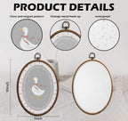 Cottage Core Goose Nursery Oval Wall Art, Floral Nursery Decor，Waterproof - Image 2