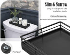 Bathroom Tray for Counter, Oak Wood 11" L Small Vanity Tray for Dresser Tops Perfume Jewelry Makeup Candle Soap Sponge Holder for Kitchen Countertop Organizer Coffee Table Decor Bar Black - Image 5
