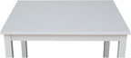 HomeStock Asian Aesthetics Table, Java Finish, Solid Hardwood, Ready to Assemble - Image 4