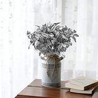 CATTREE Artificial Silver Leaves Christmas Plants 4 Pack, Plastic Leaf Bouquet Faux Gold Plant Fake Shrubs Simulation Bushes for Wedding Hall Table Centerpieces Floral Arrangement Filler DIY Décor - Image 3