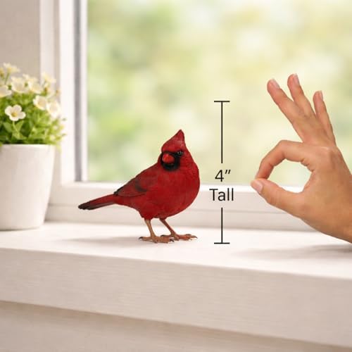 Distinctive Designs 4.125"" Red Cardinal Figurine - Cardinal Decor for Memorial Home Decor - Bereavement Gift, Red, Black, Orange - Image 3