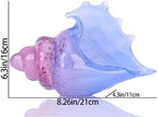 Hand-Blown Glass Conch Sculpture, Coastal Home Decor Conch Horn, Glass Art Seashell Ornament, Office, Living Room Tabletop Centerpiece, Bathroom Shelf top and Cabinet Decoration. - Image 2