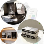 3 PCS Faux Decorative Books for Home Decor-Coffee Table Books Decor-Aesthetic Fake/Faux Books for Decoration,libros Decoration for Coffee Table, Shelf Accessories (3-Paris London Newyork kiss) - Image 6