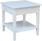 IC INTERNATIONAL CONCEPTS Spencer White Wood End Table in White - Image 6
