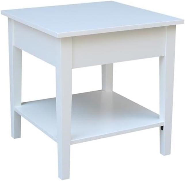 IC INTERNATIONAL CONCEPTS Spencer White Wood End Table in White - Image 6