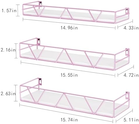 Floating Shelves Set of 3, Wood Wall Shelf, Farmhouse Shelf for Bedroom - Image 3