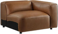 Modway Auren Vegan Leather Right Modular Armchair in Coffee by Modway