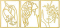 AGIOTA 3 Pcs Gold Metal Wall Decor, Minimalist Floral Women Line Drawing Wall Art, Elegant Abstract Lady Silhouette Metal Wall Hanging for Home Bedroom Living Room by ServingCustomersBornforQuality